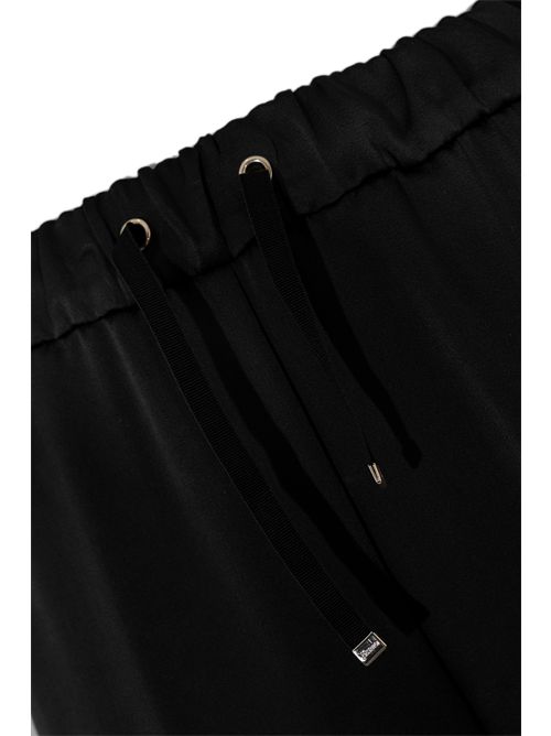 Pantalone in misto viscosa con coulisse Nero Herno | PT00039DR 127279300